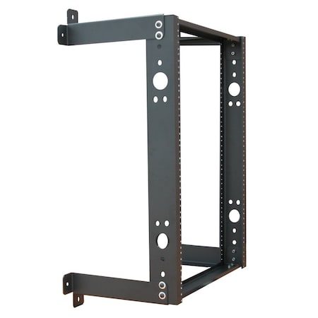 Quest Mfg Open Frame Wall Rack, 20U, 3' x 12"D, Black WR1935-20-02